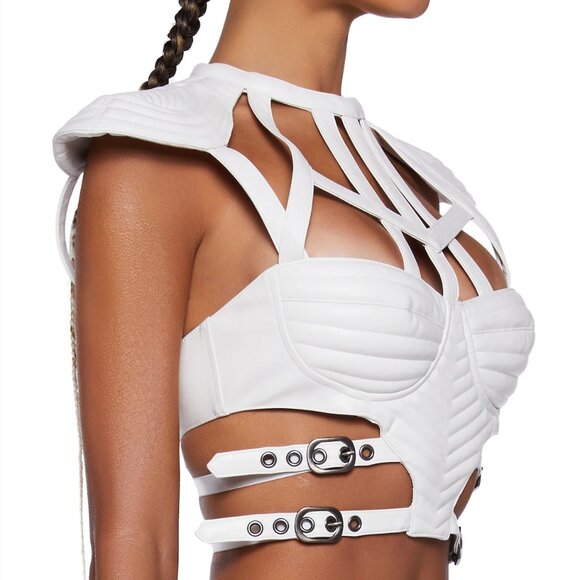 Dolls Kill Club Exx Rude Awakening Bustier & Mini Skirt Set - Picture 6 of 13